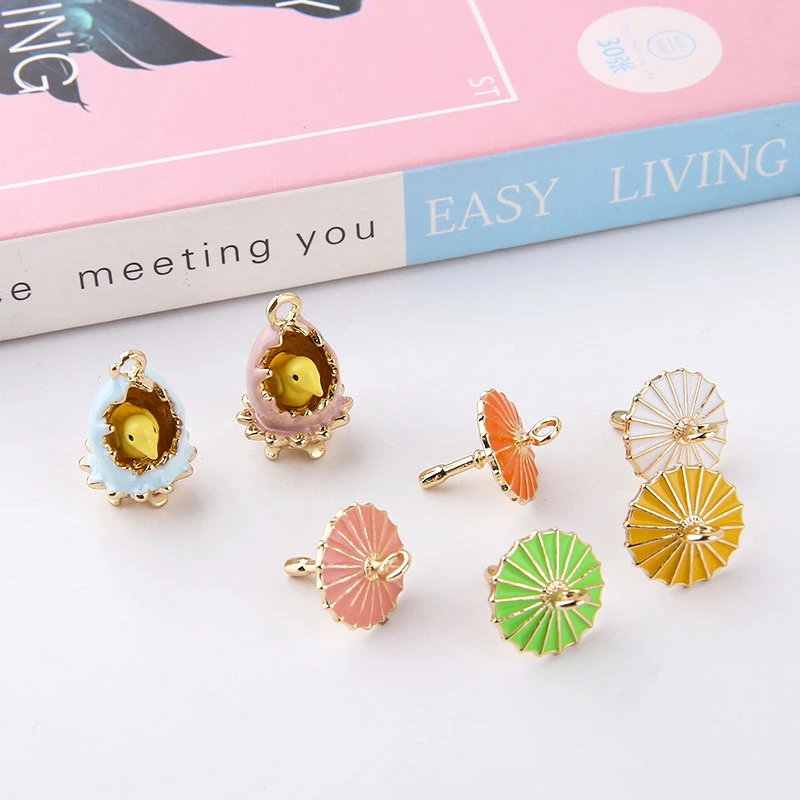 10 шт. сплав капает Веселые мини серьги для девочек маленький зонтик сломанный