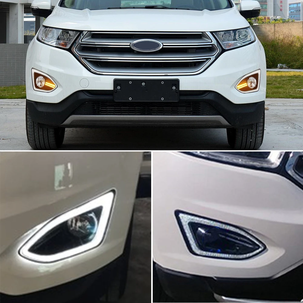 2 шт. Автомобильные светодиодные дневные ходовые огни для Ford Edge 2015 2016 2017 2018|Фара