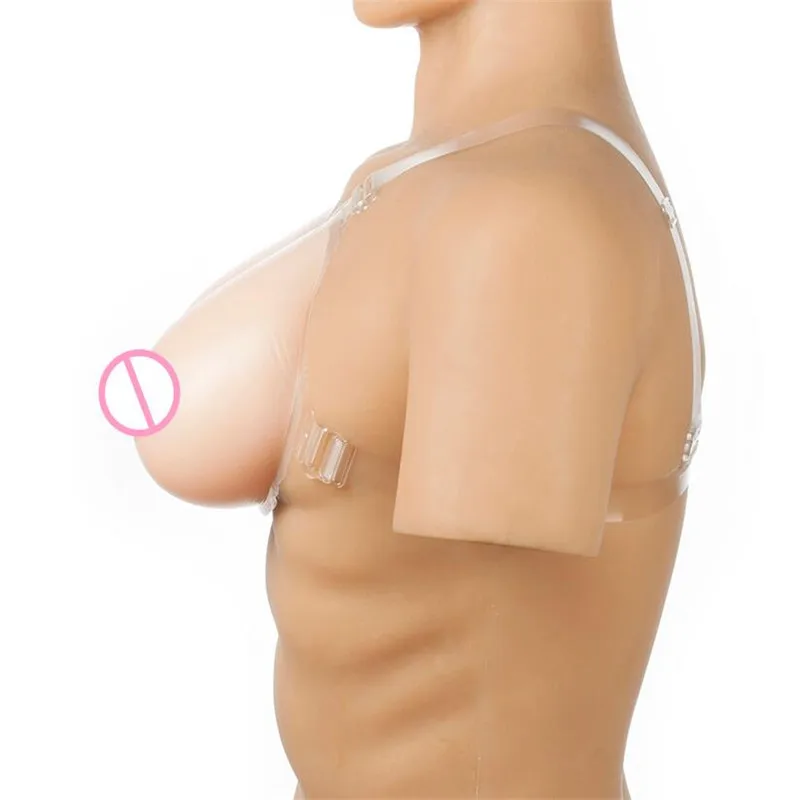 2020 Hot Sale 1200g Silicone Breast Forms With Shoulder Straps For Crossdresser Cosplay Transgender Mastectomy Boobs Enhancer