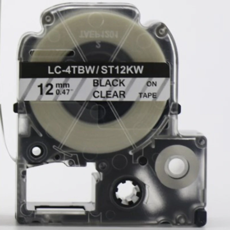 6 шт. ST12KW SS12KW комбо набор 12 мм кассетные заправки для Epson LabelWorks LC-4WBN9 LW-300 LW-500 LW-700 |