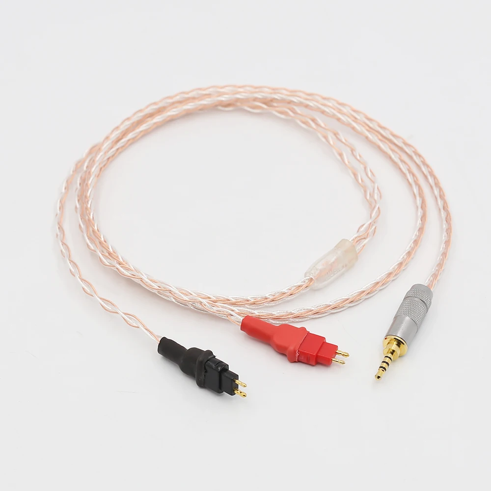 

Silver&Copper Twisted Headphone Upgraded Cable 2.5mm TRRS Balance Plug For HD650 HD600 HD660s