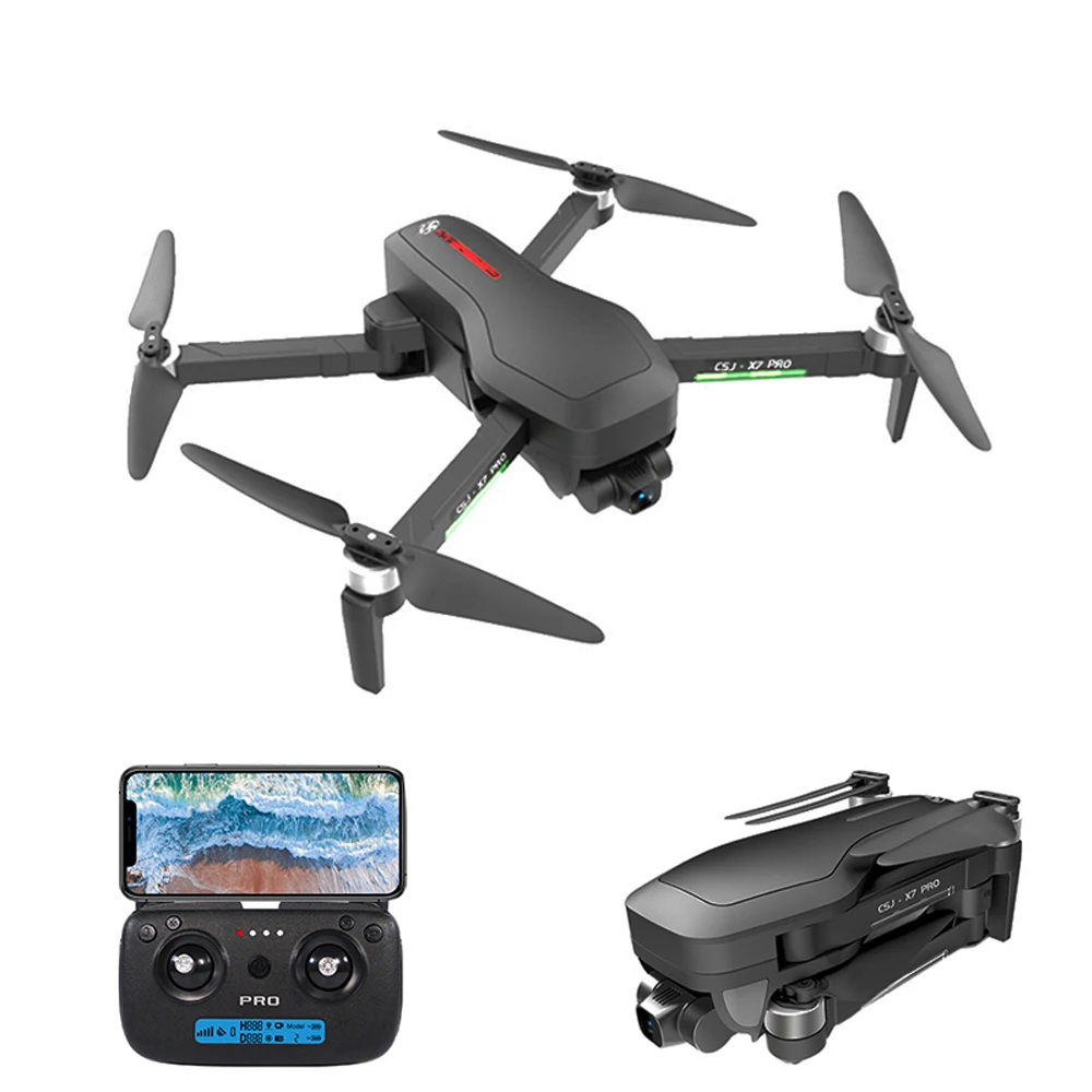 

CSJ X7 PRO Foldable GPS RC Drone with Camera 4K 5G Wifi 2-axis Gimbal Brushless Quadcopter Optical Flow Positioning Track Flight