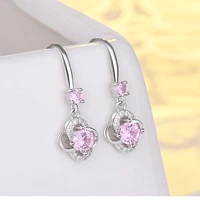 925 sterling silver four leaf clover earrings temperament long style fashion simple style earrings for women jewelry wholesale