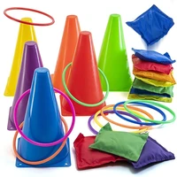 parent child throwing ring game cone throwing game tossing ring game indoor and outdoor fun childrens educational toys