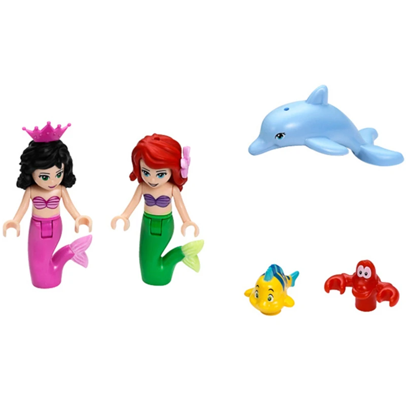 Принцесса подводный дворец строительные кирпичи блоки совместимый с друзьями