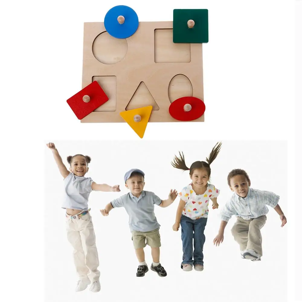 Головоломка Монтессори в форме сортировки Геометрическая доска образовательные