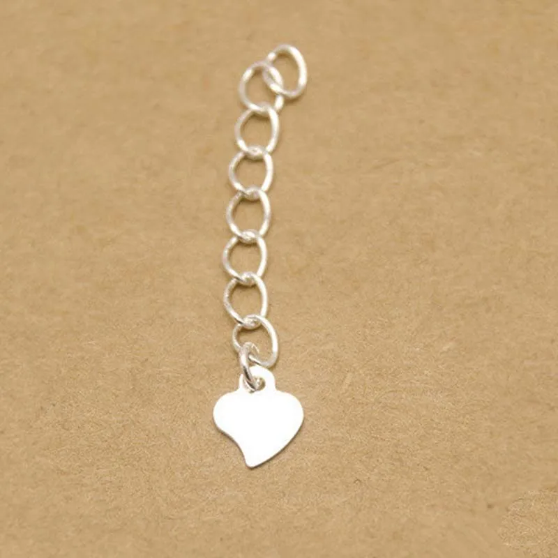 Цепочка-удлинитель для ожерелья и браслета из настоящего твердого серебра 925