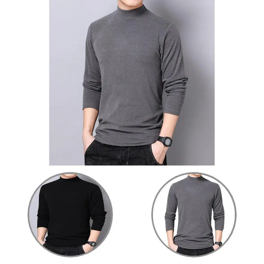 

Quick Dry Great Wear Resistant Male Base Shirt Simple Male Base Shirt Elastic for Going Out
