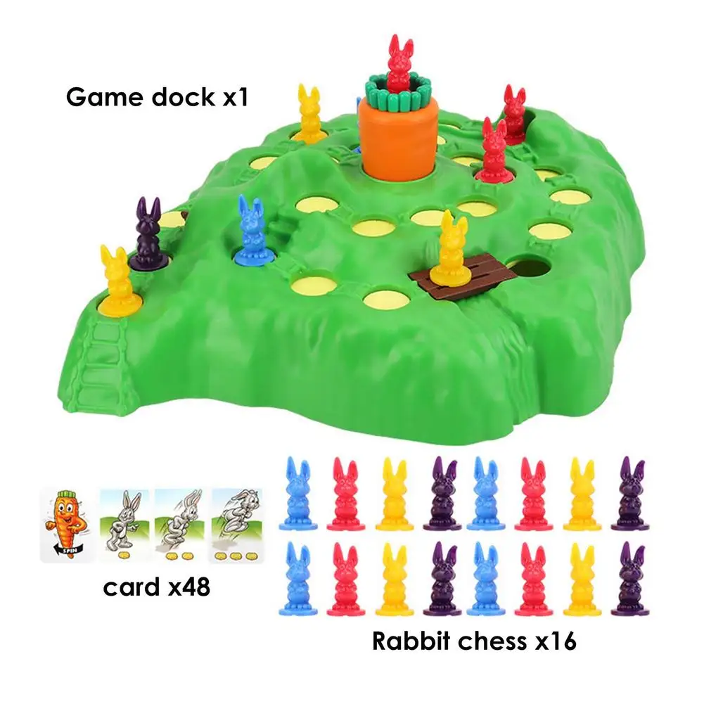 

HOT Children Board Game Rabbit Cross Country Competition Children's Puzzle Game Intelligence Board Game Family Party Game
