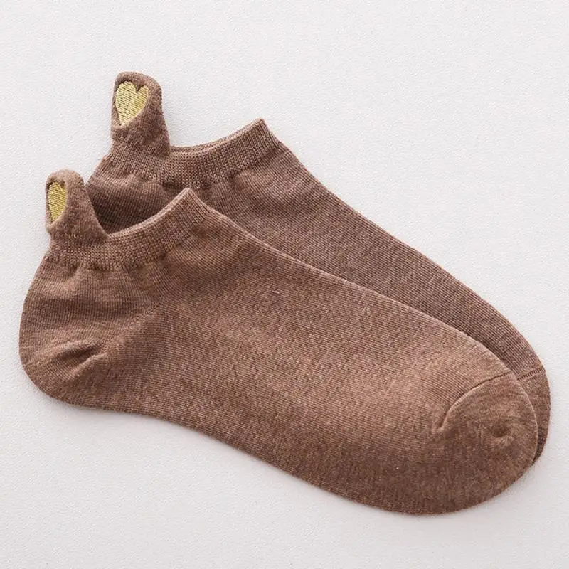 Симпатичные повседневные модные милые Мультяшные носки-лодочки с надписью Love и