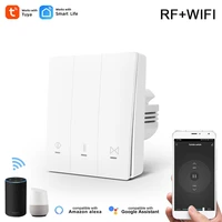 tuya smart life wifi smart curtain switchblinds roller shutter switch rf433 app voice controlwork with google home alexa