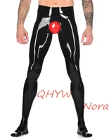 latex rubber fetish men males crotchless pants handmade rubber sexy boys trousers hot sell custom made no red briefs