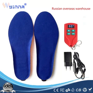 Стельки с подогревом для обуви, теплые стельки с аккумулятором и зарядкой, 2000 мАч, европейские размеры 35-46 #