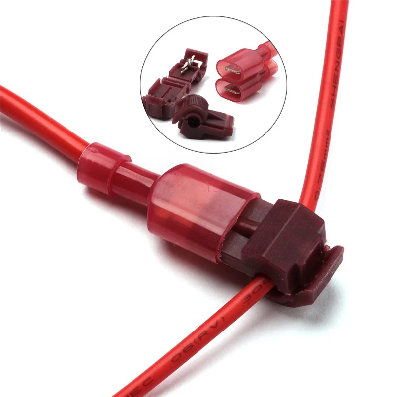 100 шт. скотч Быстрый замок сращивания провода разъем для 22-10 AWG электрический провод кабель обжимные клеммные блоки комплект проводников