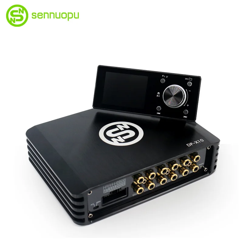 Sennuopu Автомобильный цифровой DSP усилитель X10 цветной экран светодиодный пульт