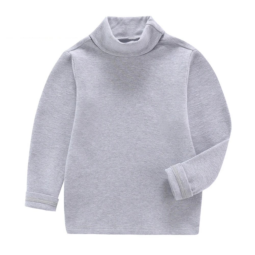 

Mudkingdom Toddler Boys Girls Sweater Shirts Winter Solid Turtleneck Children Tops Cotton Warm Boys Girls Clothes