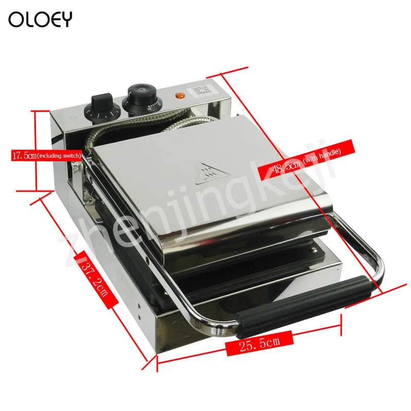 

220V Commercial Waffle Maker Double-sided Constant Temperature Heated Belgian Square Waffle Machine Multi-doctor Waffle