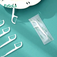 youpin 50pcsbox one time double floss stick non slip handle rubbing floss high load bearing high tensile dental floss stick