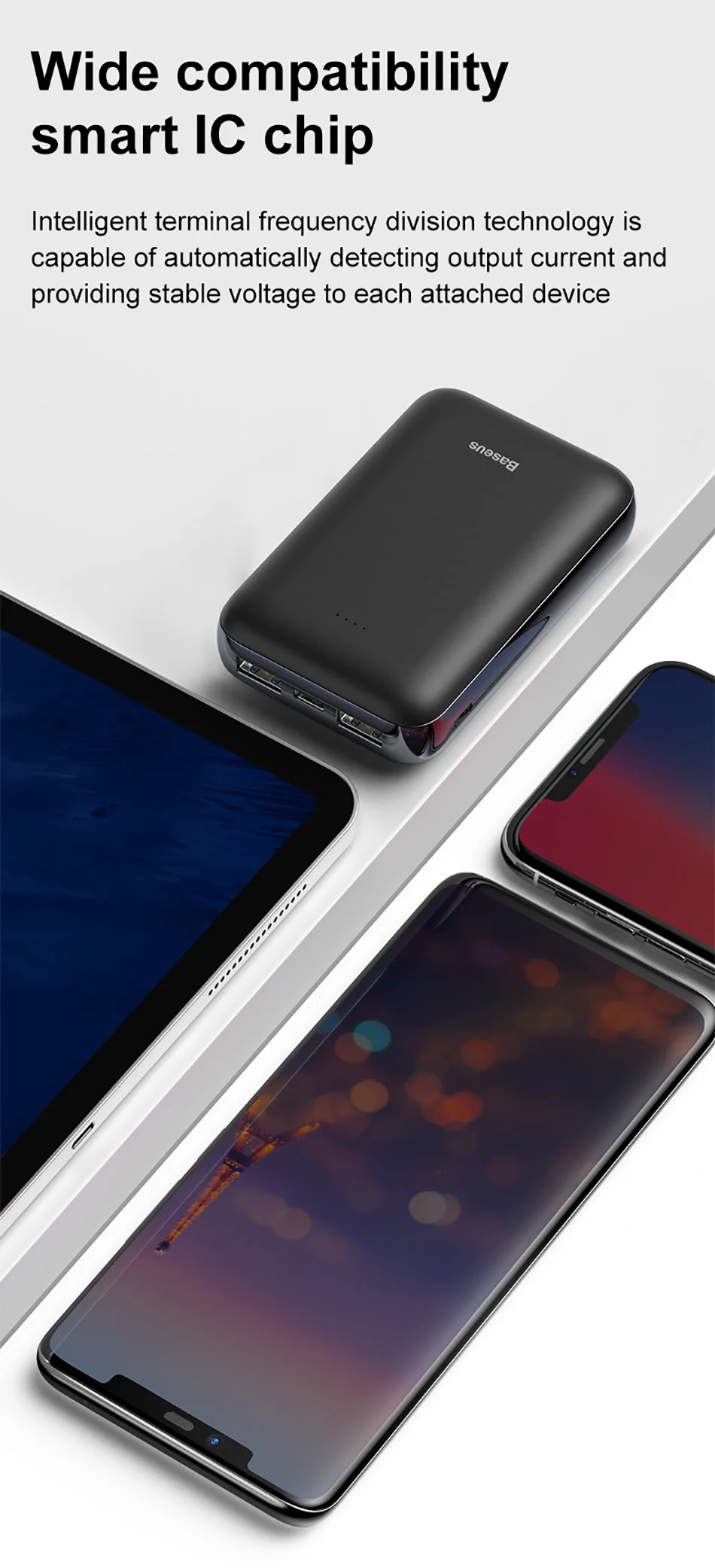Baseus мини банк питания 10000 мАч для xiaomi samsung iPhone банк питания двойной usb Тип C портативное зарядное устройство Внешняя батарея повербанк