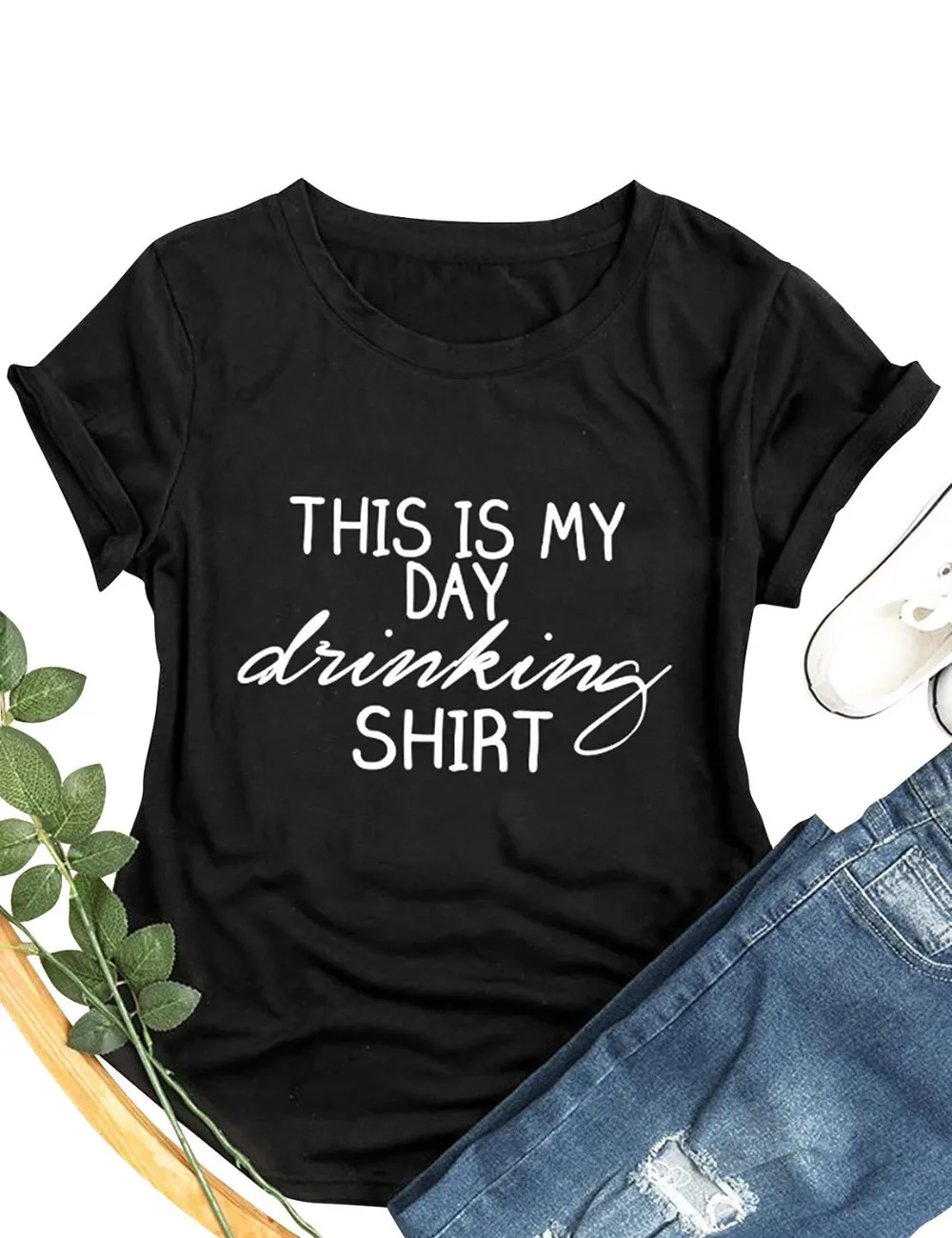 

this is my day drinking shirt t-shirt graphic grunge vintage tops hipster tumblr drinking harajuku funny girl beautiful tee-L812