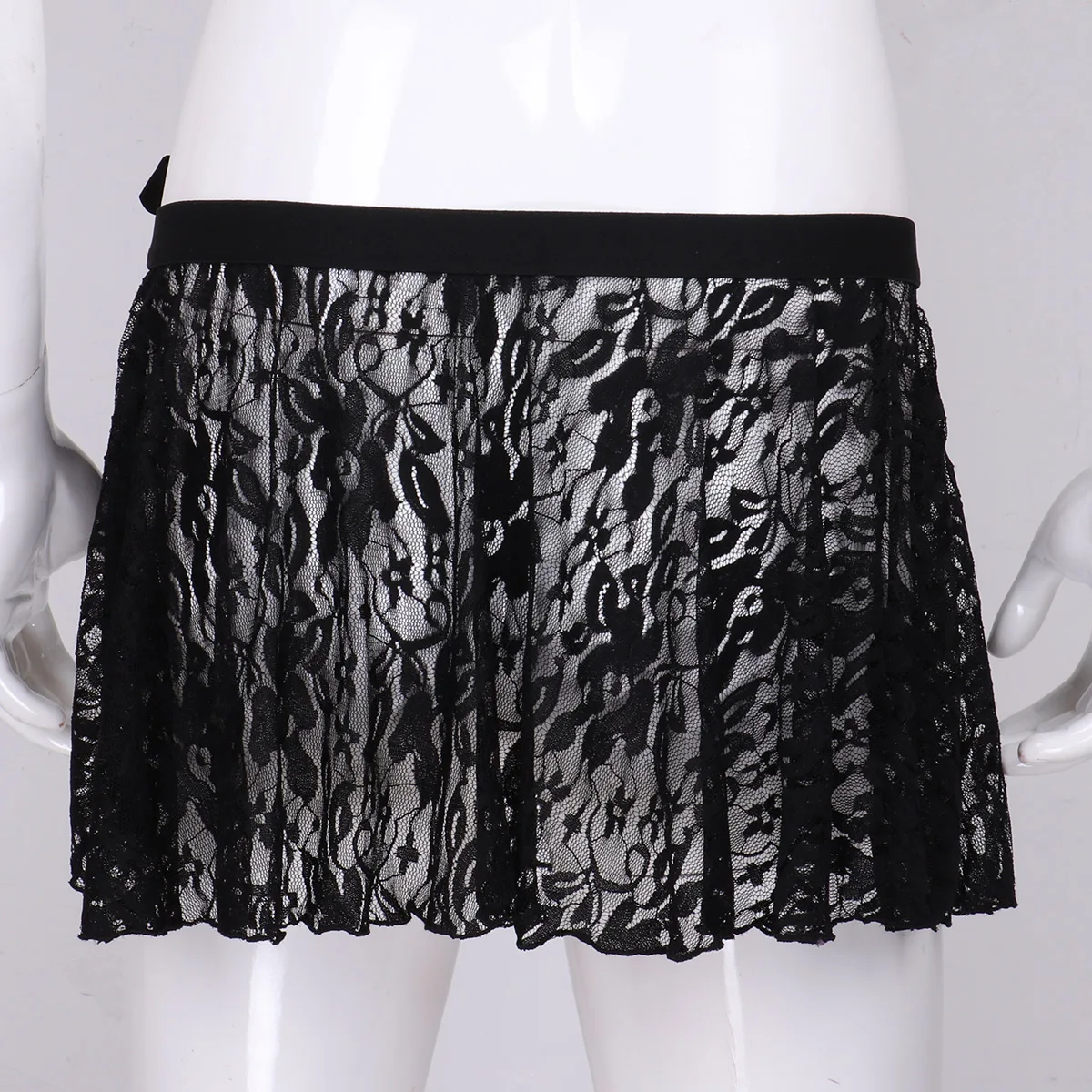 Мужская одежда для сна трусы юбка прозрачное кружевное нижнее белье средняя