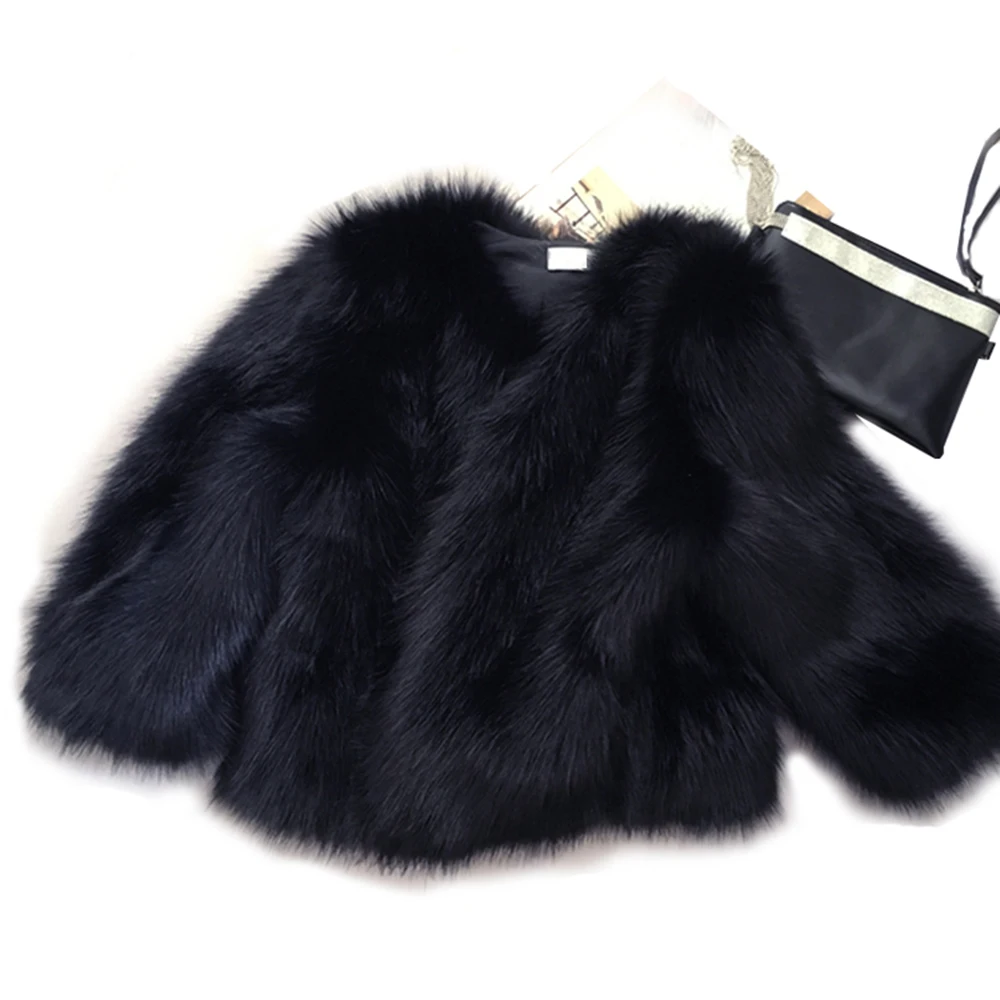 

2021 autumn and winter new style fox fur fashion warm ladies plush jacket