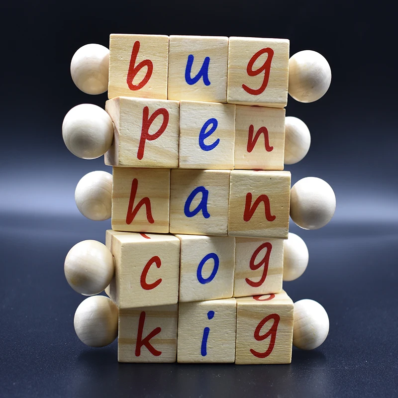 Обучающая игрушка Монтессори кубик алфавита орфография английские карточки