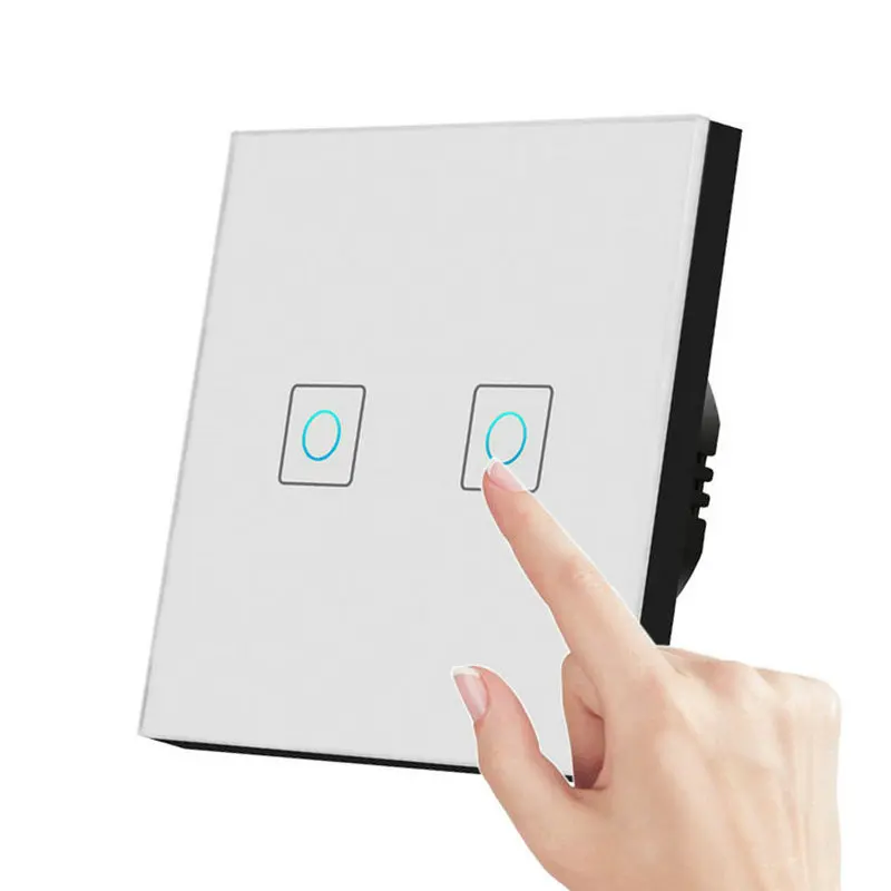 Выключатель для умного дома 220 В белый/черный/золотой Хрустальное стекло 1/2/3 Gang 1