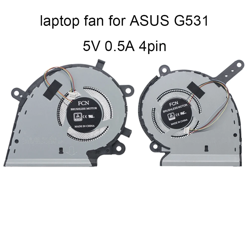 Cooler para Cpu Ventilador com Placa de Vídeo Gpu Integrada para Asus Rog G531g G531gt G531sgs G531 G531gw Ventiladores e resfriadores