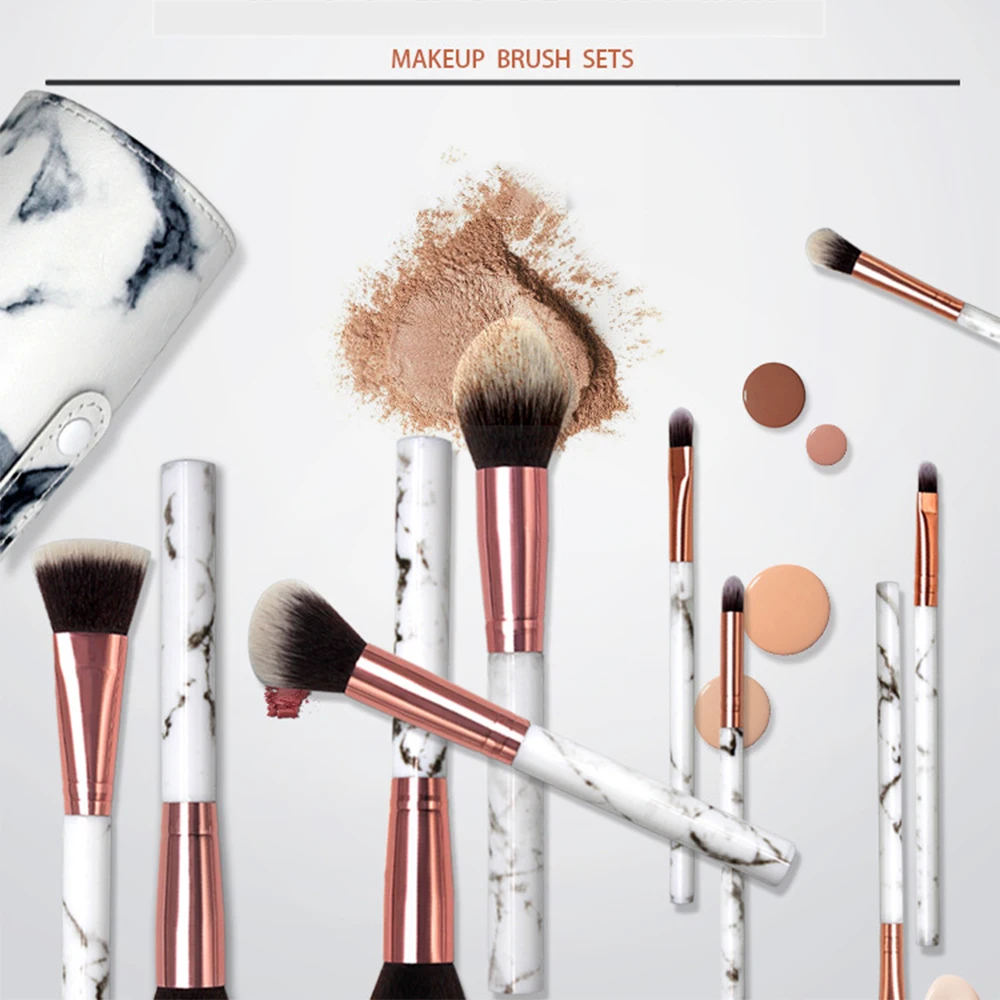10 мраморных тонких тональных кисточек основы для теней век смешанный макияж