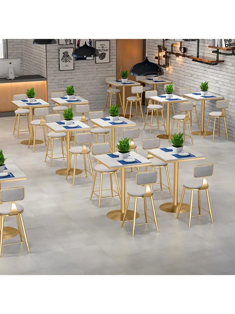 Скандинавский сетчатый красный чайный магазин стол и стул сочетание простое