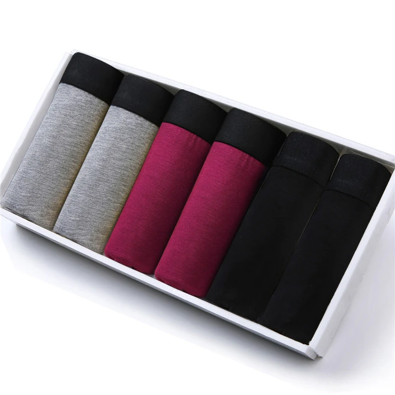 Boxer Men Solid Bamboo Fiber Breathable Comfortable Underwear Man Boxers Super-elastic Shorts Black Underpants Male Panties Gay