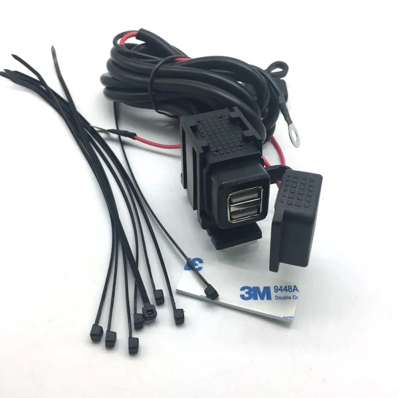 Двойной USB Порты и разъёмы 5V 2.1A Водонепроницаемый мотоцикл руль Зарядное