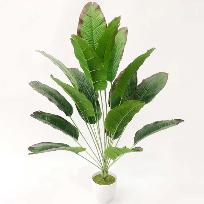 

80cm 18 Forks Tropical Monstera Large Artificial Plants Fake Banana Tree Plastic Palm Tree Leaves for Home Garden Wedding Decor