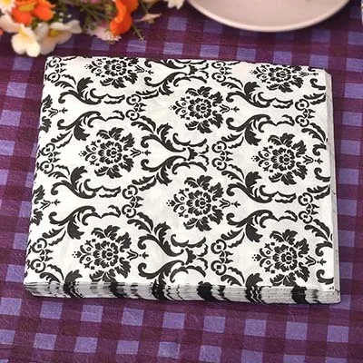 

20pcs Food-Grade Blue And White Porcelain Flourish Healthy Paper Disposable Napkin Tissue For Table Wedding Party Decoration