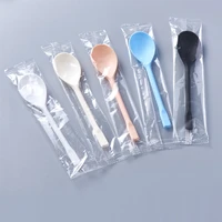 100pc plastic disposable ice cream dessert party mini size flatware cutlery plastic ice spoon random asian soup spoon mini spoon