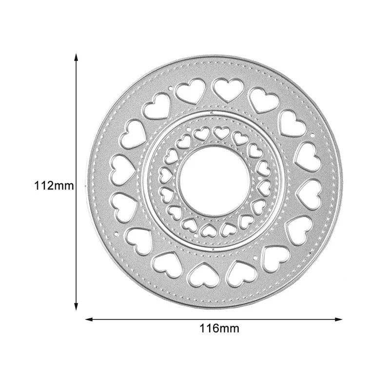 DiyArts вложенные сшитые сердца круглая рамка металлические режущие штампы DIY