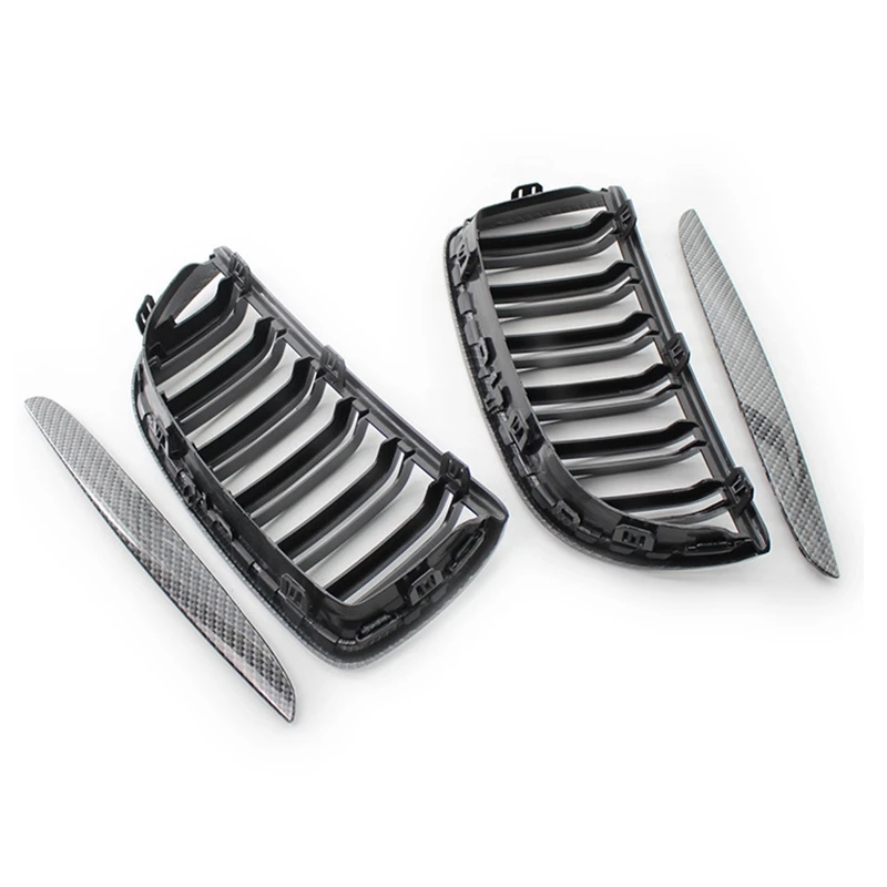 Автомобиль углеродного волокна выглядеть передняя решетка двойной рейки гриль