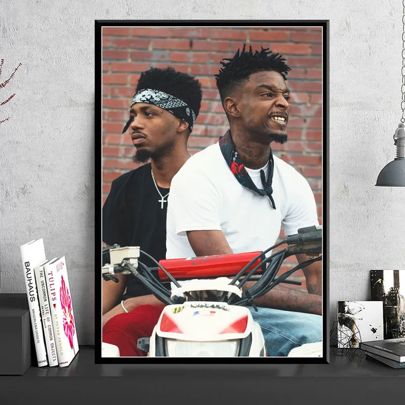 Картина на холсте 21 Savage Issa Rap Music Singer Pop Star Постер в стиле хип хоп художественные
