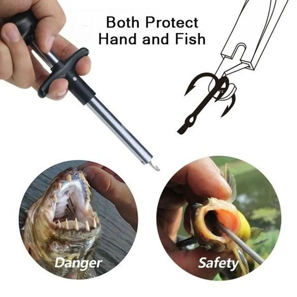 

Portable Fishing Hook Remover 24.3CM Aluminum Alloy Handle ABS Aluminum Hook Disgorger 5 Colors Available