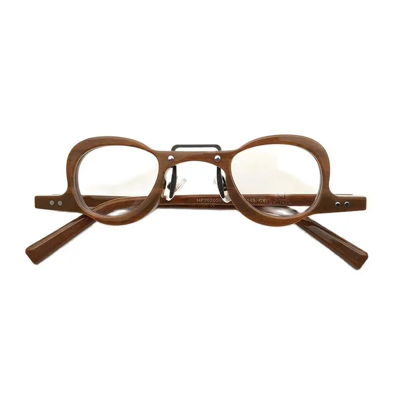 

High Quality Japan Design Acetate Glasses Frame Vintage Men Full Rim Optical Eyewear Goggle Clear Lens Myopia Eyeglasses