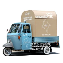 Дешевые Piaggio Ape конверсии Мобильная тележка Фруктового мороженого Розничная грузовик для бизнеса фаст-фуда