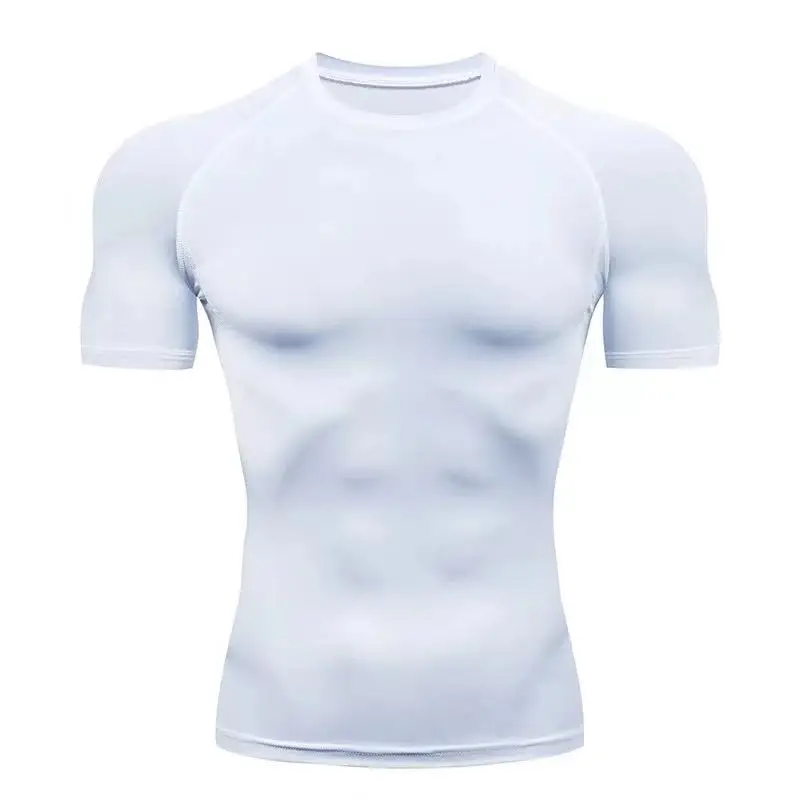 

Sport Running T-shirt Mens Running Compression set Sport Shirt Men Dry Fit Breathable Rashgard Man Suits Gym Fitness Tights MMA