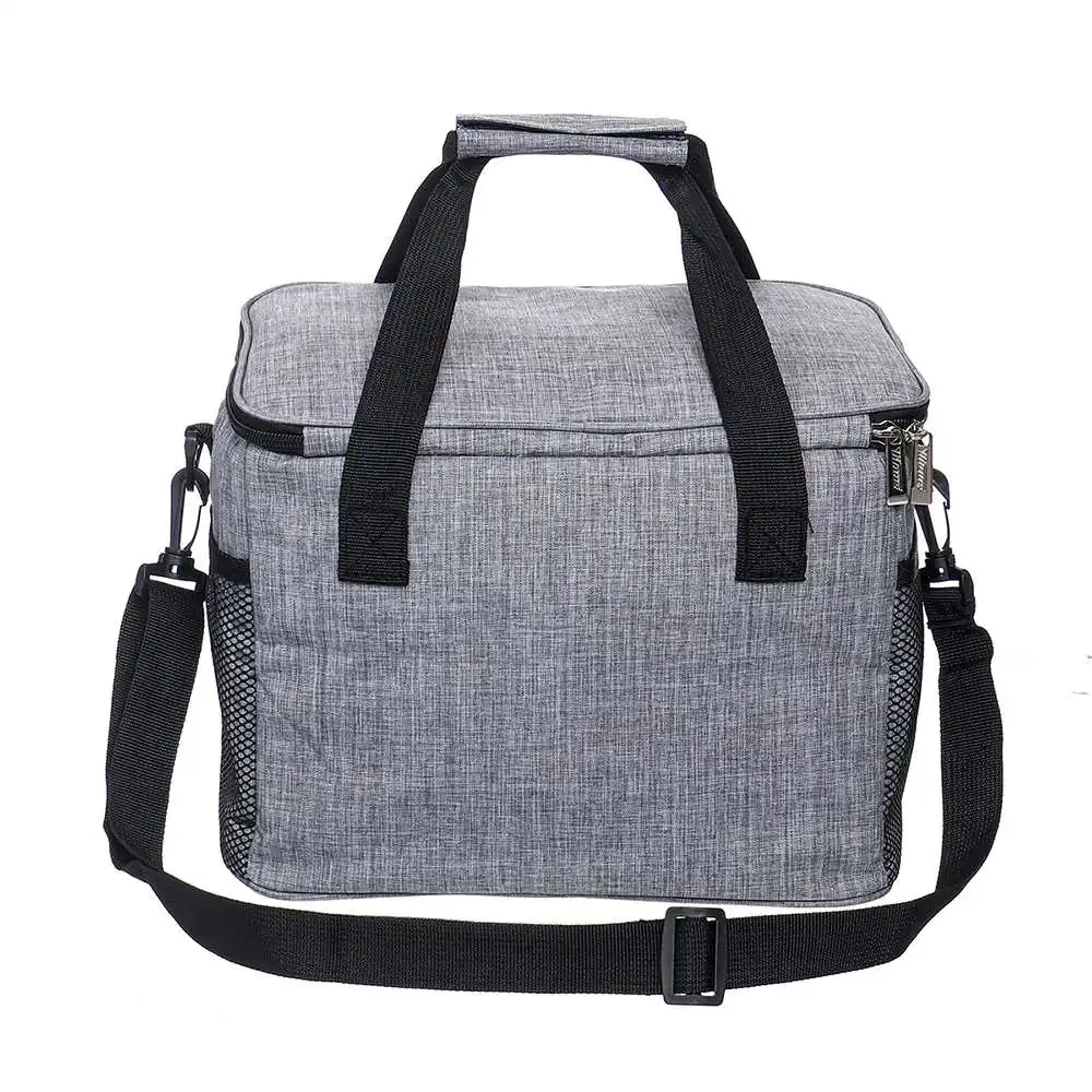 

Thickened Oxford Insulated Bag Travel Organizer Ice Pack Large Lunch Food Bags Portable Ice Bags Packing Cube Cooler Bag Grey