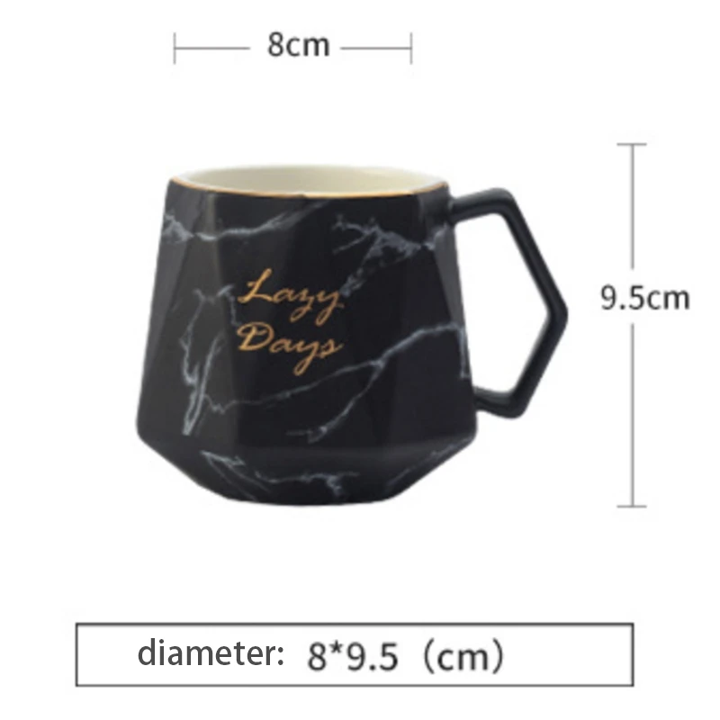 430 мл ромбовидная мраморная кружка скандинавские креативные керамические кружки