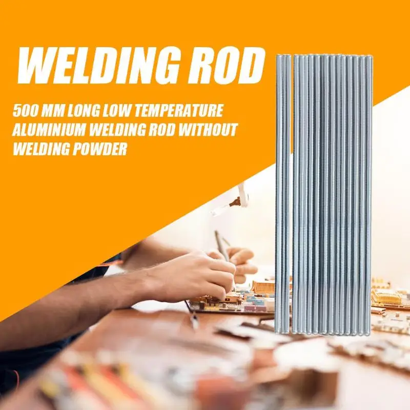 

10pcs 500mm Aluminum Welding Electrodes Flux Cored Low Temperature Brazing Wire Air Condition Aluminum Repairing Welding Rods