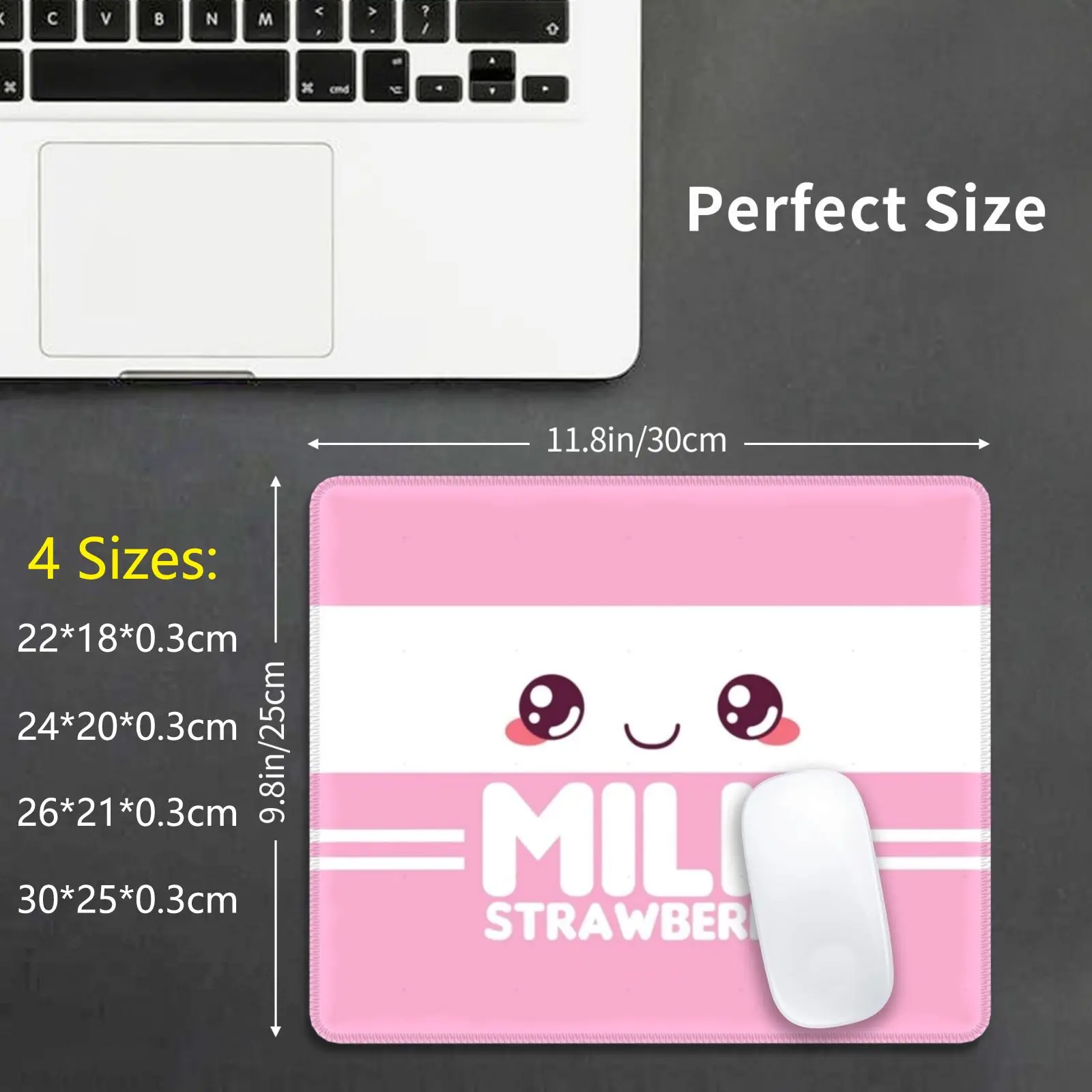 Клубника из-под молока Мышь накладка DIY принт милые миленькие в японском стиле