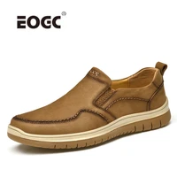 quality spring autumn men shoes anti slip soft genuine leather casual shoes flats male outdoor comfort walking shoes men