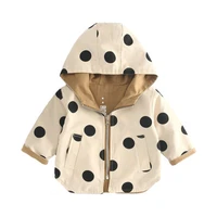 spring fall baby boys girls clothes baby kids dot jacket coat toddler wear on both side windbreak children trench coat outerwear