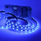 Ультрафиолетовая Светодиодная лента 5050 2835 SMD 60 светодиодовм, 12 В постоянного тока, водонепроницаемая лента для диджея, флуоресцентная лампа для вечеринки